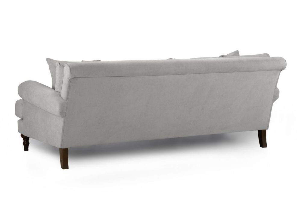 Vinson Grey Fabric 4 Seater Sofa 