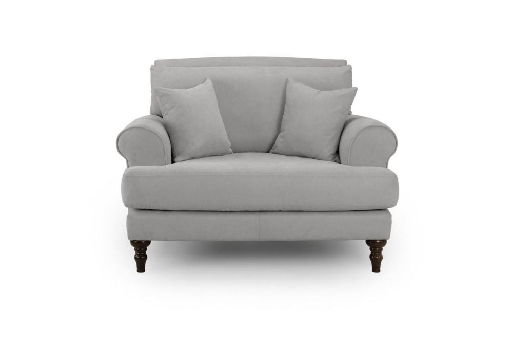 Vinson Grey Fabric Armchair