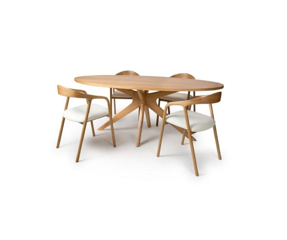 Furniture Link Hoxton Oak Oval Dining Table