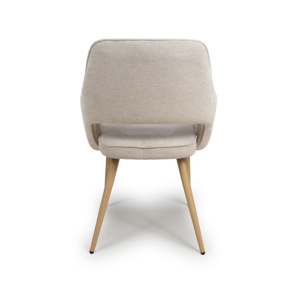 Furniture Link Eden Natural Dining Chair in Pair