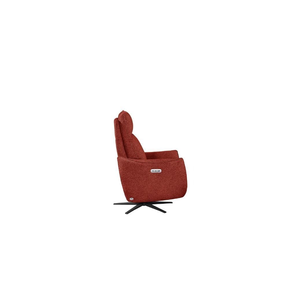 Furniture Link Libby Ruby Fabric Swivel Power Recliner Armchair
