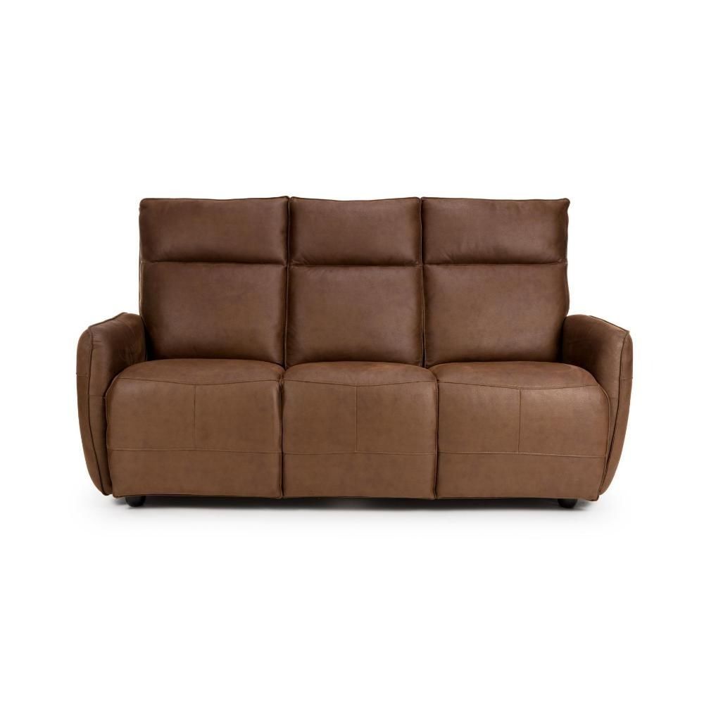 Furniture Link Tucson Brown Heated Fixed 3 Seater Sofa