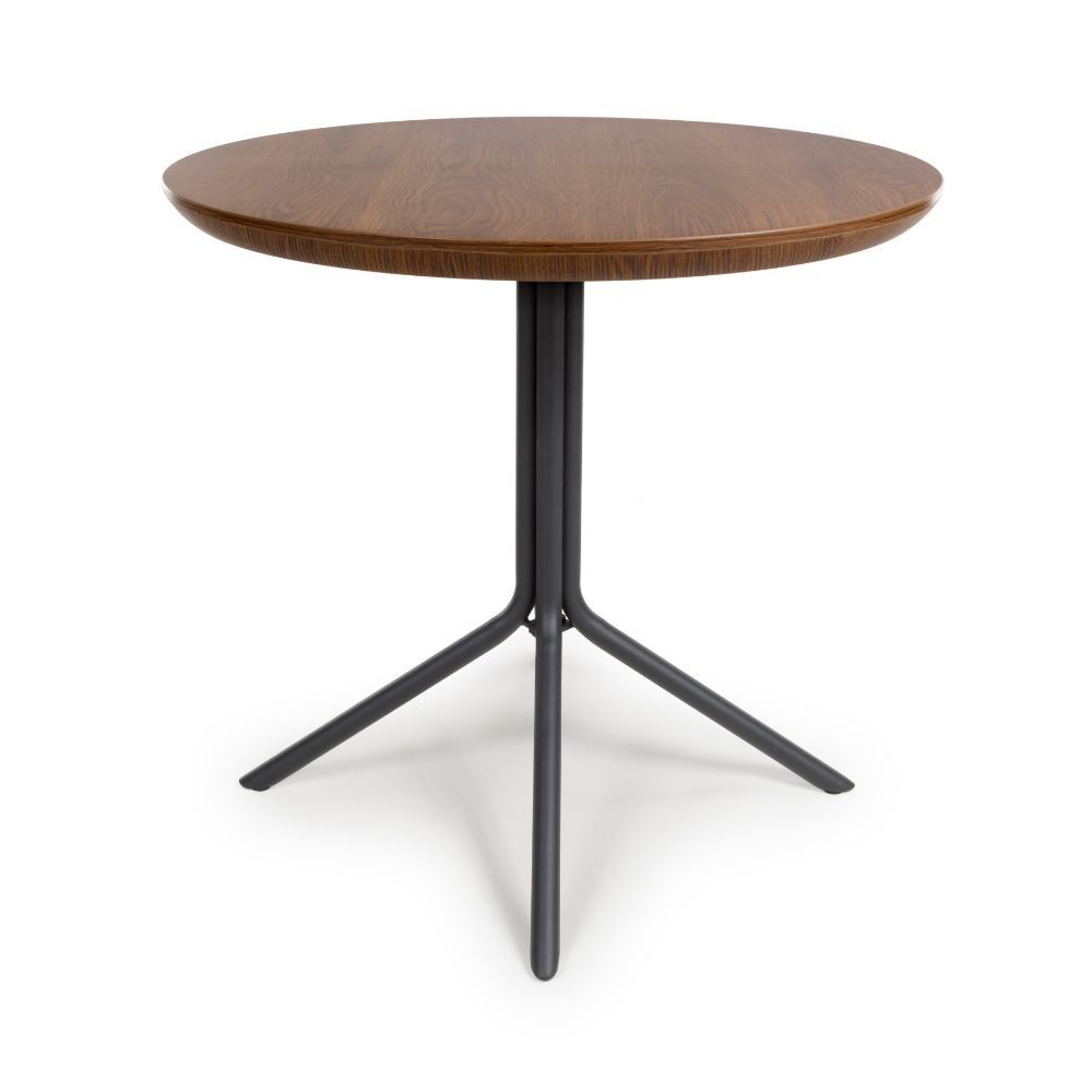 Furniture Link Boston Smoked Oak Round Dining Table Only - 80cm