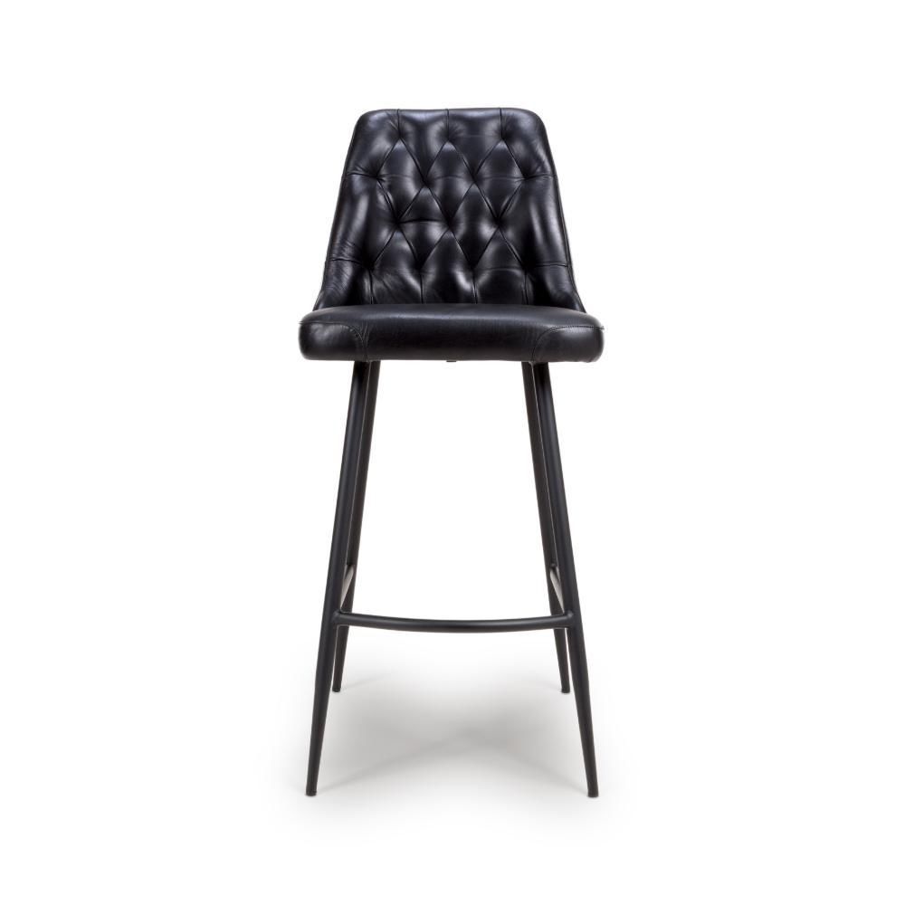 Furniture Link Bradley Black Bar Chair in Pair