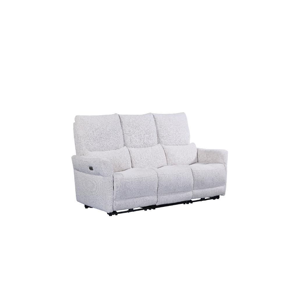 Furniture Link Jagger Biscuit Fabric Power Recliner 3 Seater Sofa
