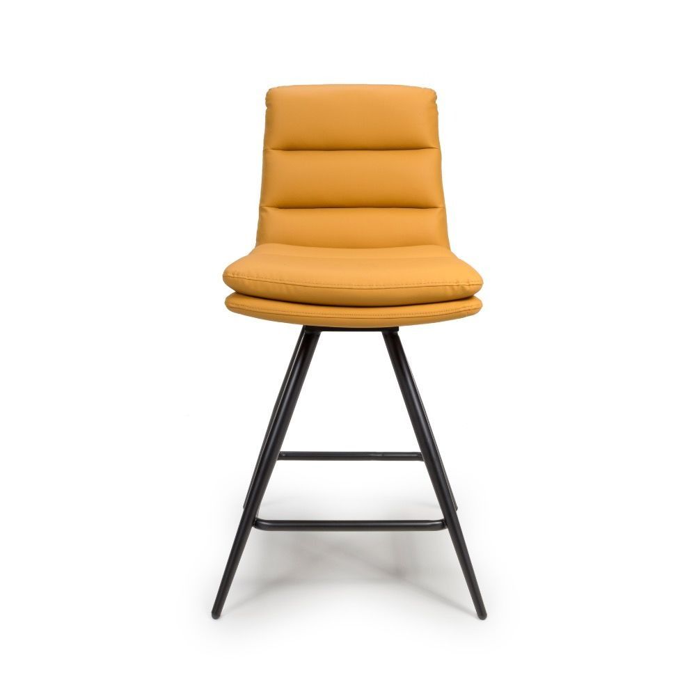 Furniture Link Nobo Ochre Swivel Counter Chair in Pair