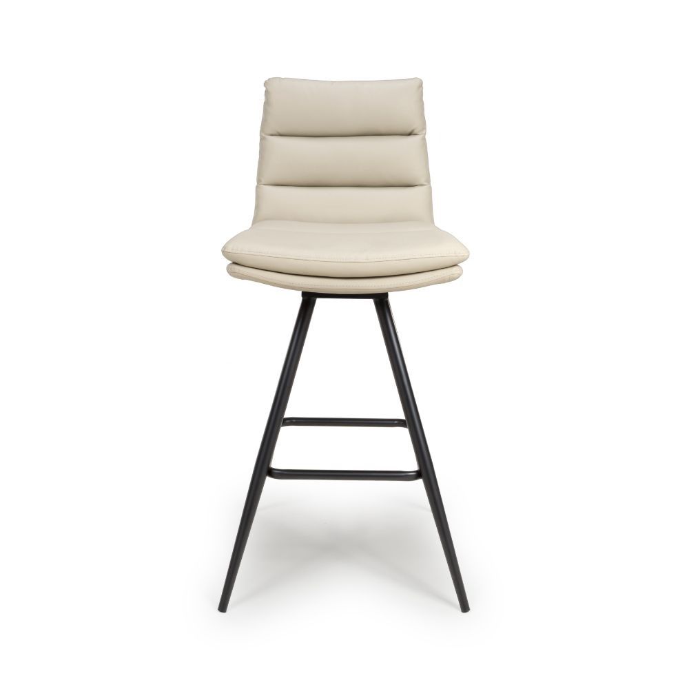 Furniture Link Nobo Taupe Swivel Counter Chair in Pair