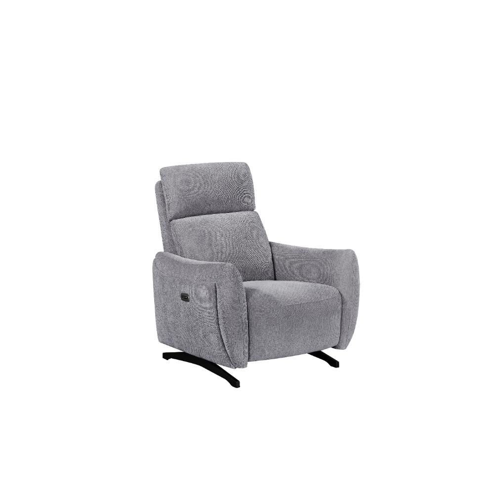 Furniture Link Ryder Pewter Fabric Power Recliner Armchair