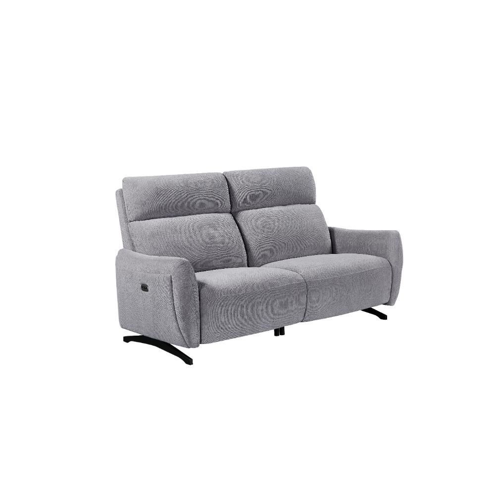 Furniture Link Ryder Pewter Fabric Power Recliner 3 Seater Sofa