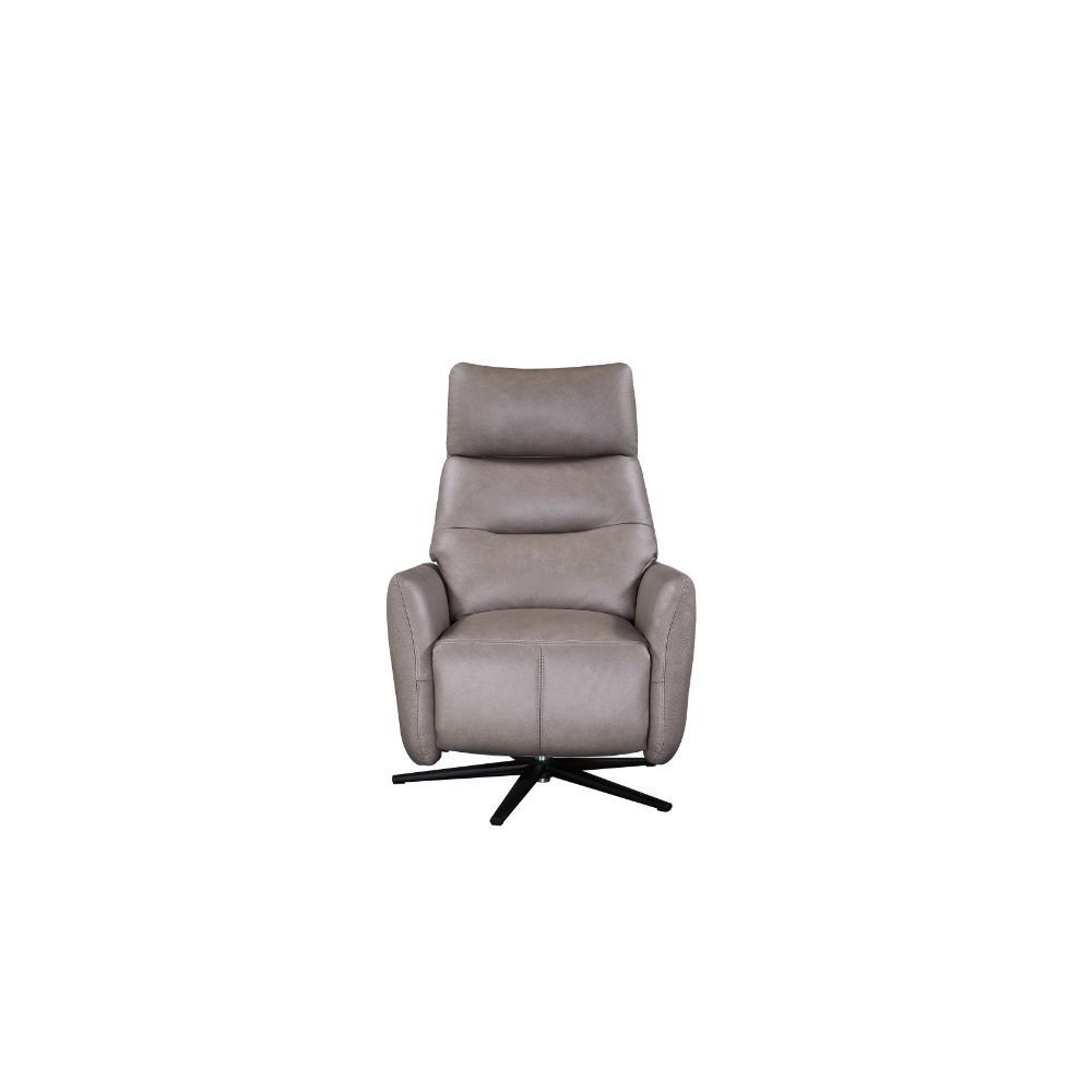 Furniture Link Solo Dark Taupe Leather Lift Swivel Power Recliner Chair