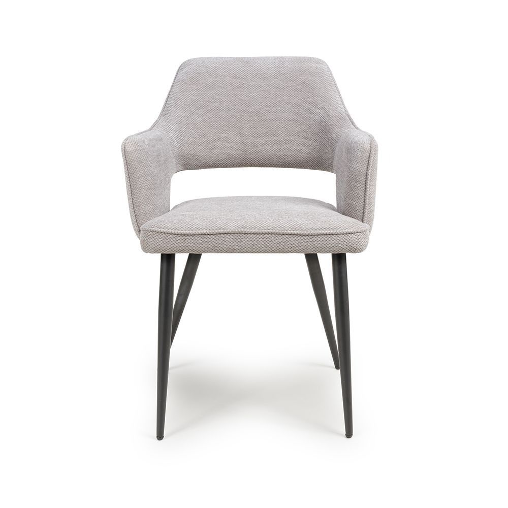 Furniture Link Ted Pewter Dining Chair in Pair