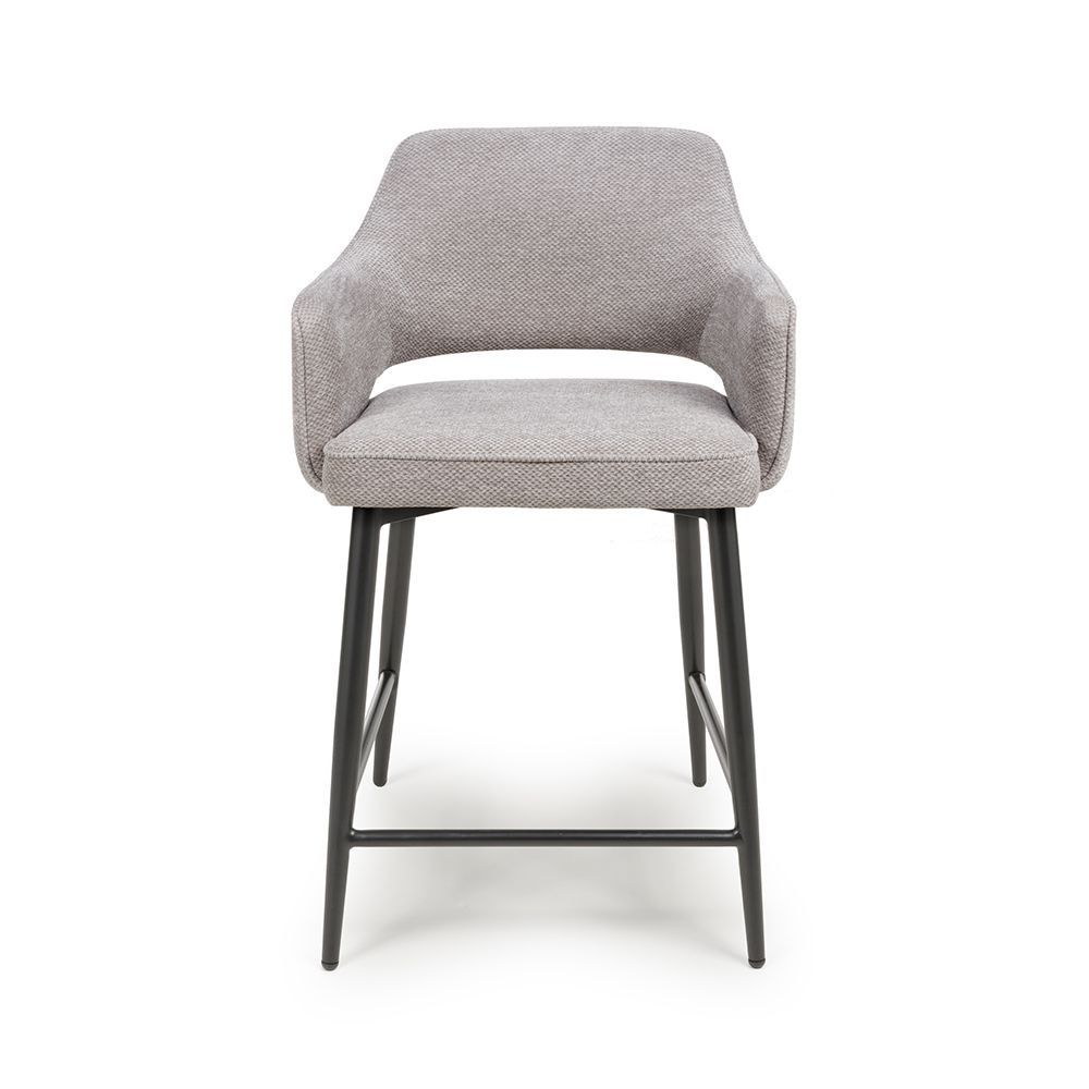 Furniture Link Ted Pewter Counter Chair in Pair