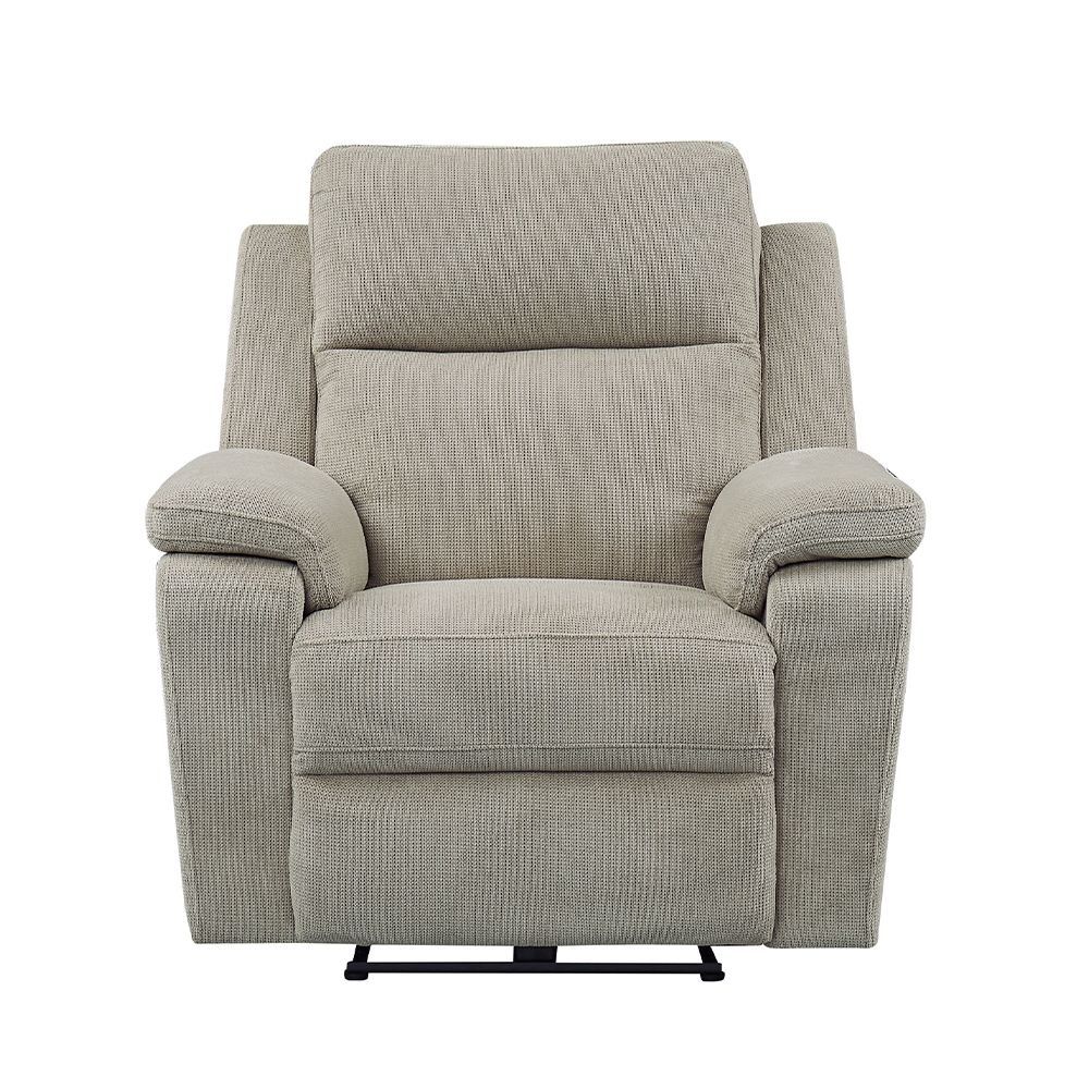 Furniture Link Tyler Taupe Fabric Power Recliner Armchair