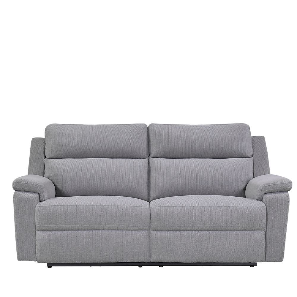 Furniture Link Tyler Stone Fabric Power Recliner 3 Seater Sofa