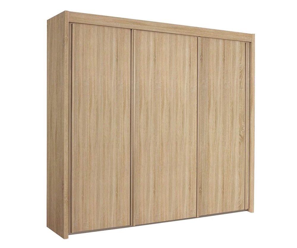 Rauch Imperial Sonoma Oak 3 Door Sliding Wardrobe (W 250cm)