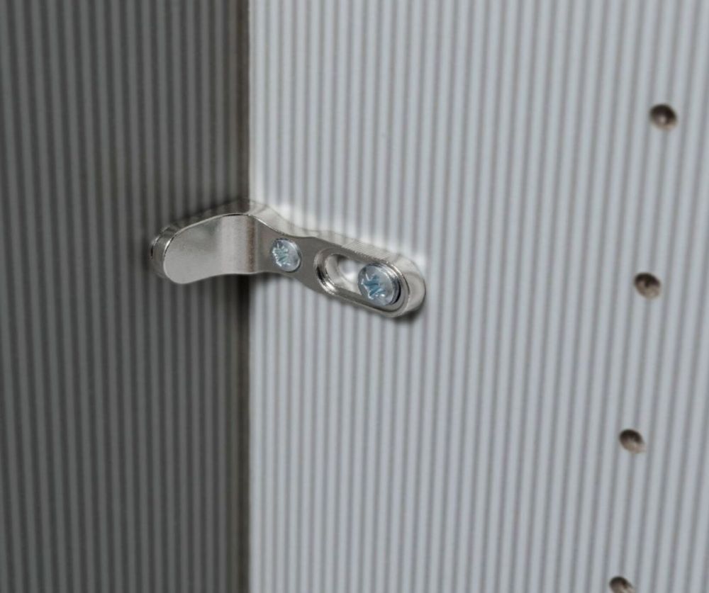 Wiemann Lagos Front in Champagne Glass and Centre Strip Havana Finish Hinged Door Wardrobe
