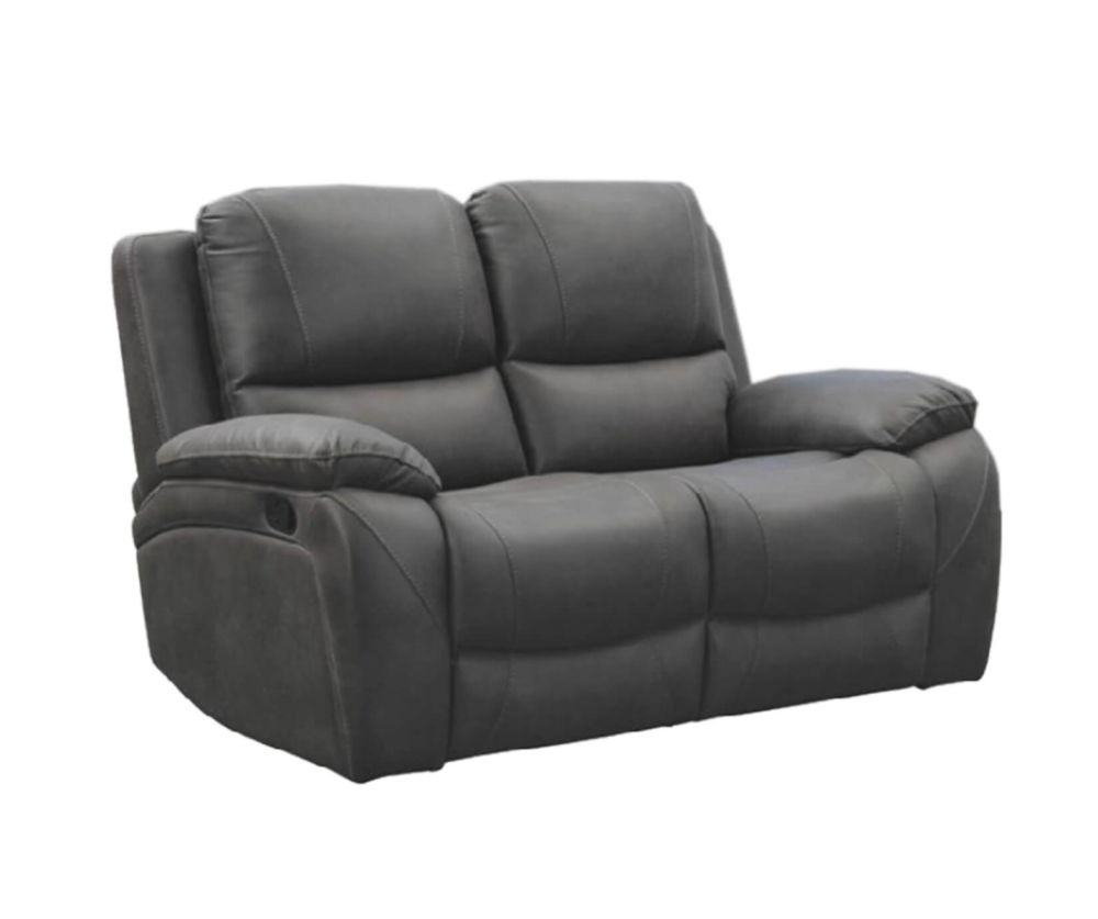 Isobella Charcoal Fabric Recliner 2 Seater Sofa