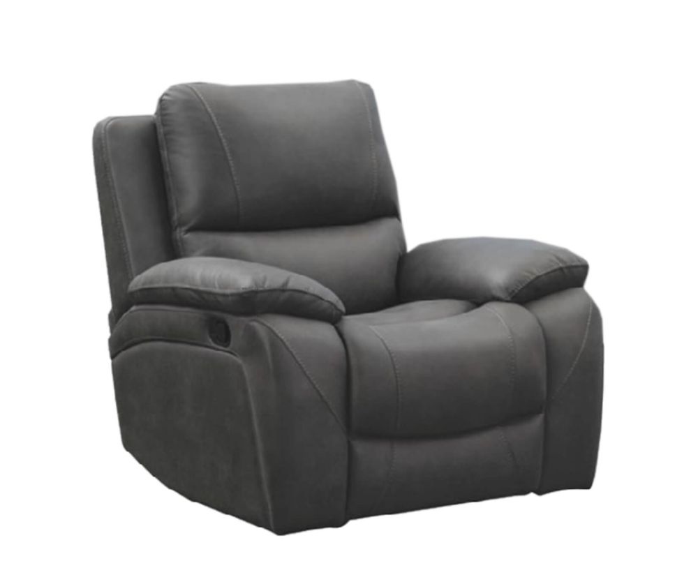 Isobella Charcoal Fabric Recliner 3+1+1 Sofa Set