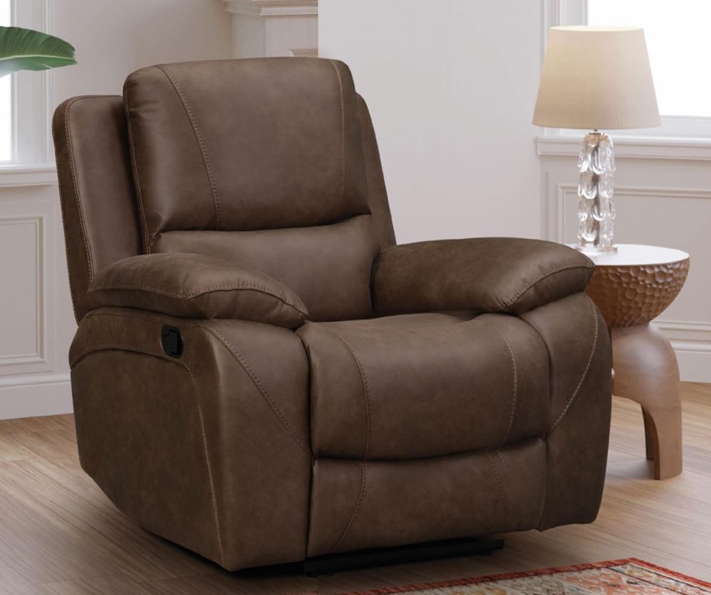 Isobella Chocolate Fabric Recliner Armchair