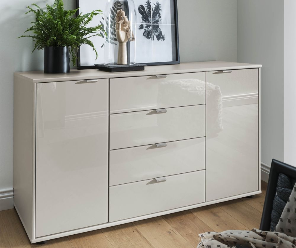 Wiemann Vip Quito Glass Champagne 2 Door Combi Dresser