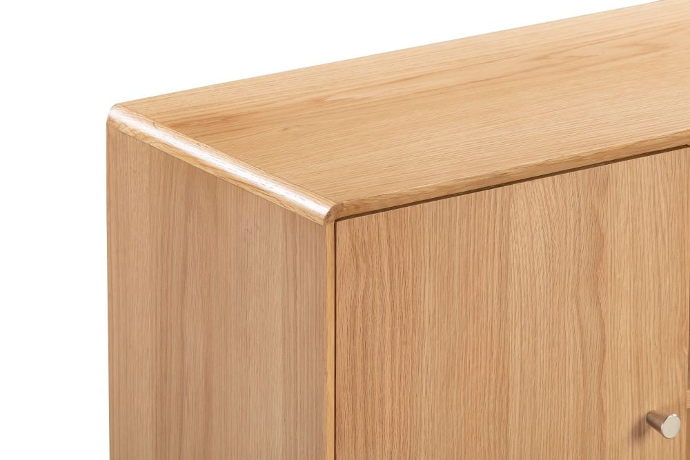 Furniture Link Jenson Light Oak 1 Door 3 Drawers Small Sideboard
