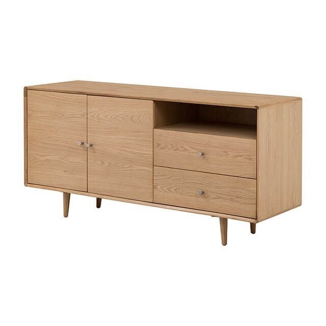 Furniture Link Jenson Light Oak 2 Door 2 Drawer Large Sideboard