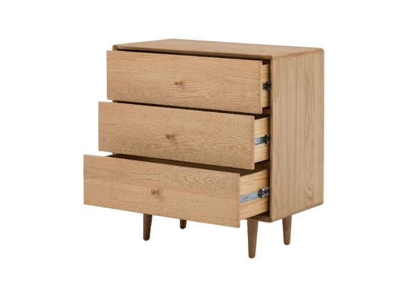 Furniture Link Jenson Light Oak 3 Drawers Chest