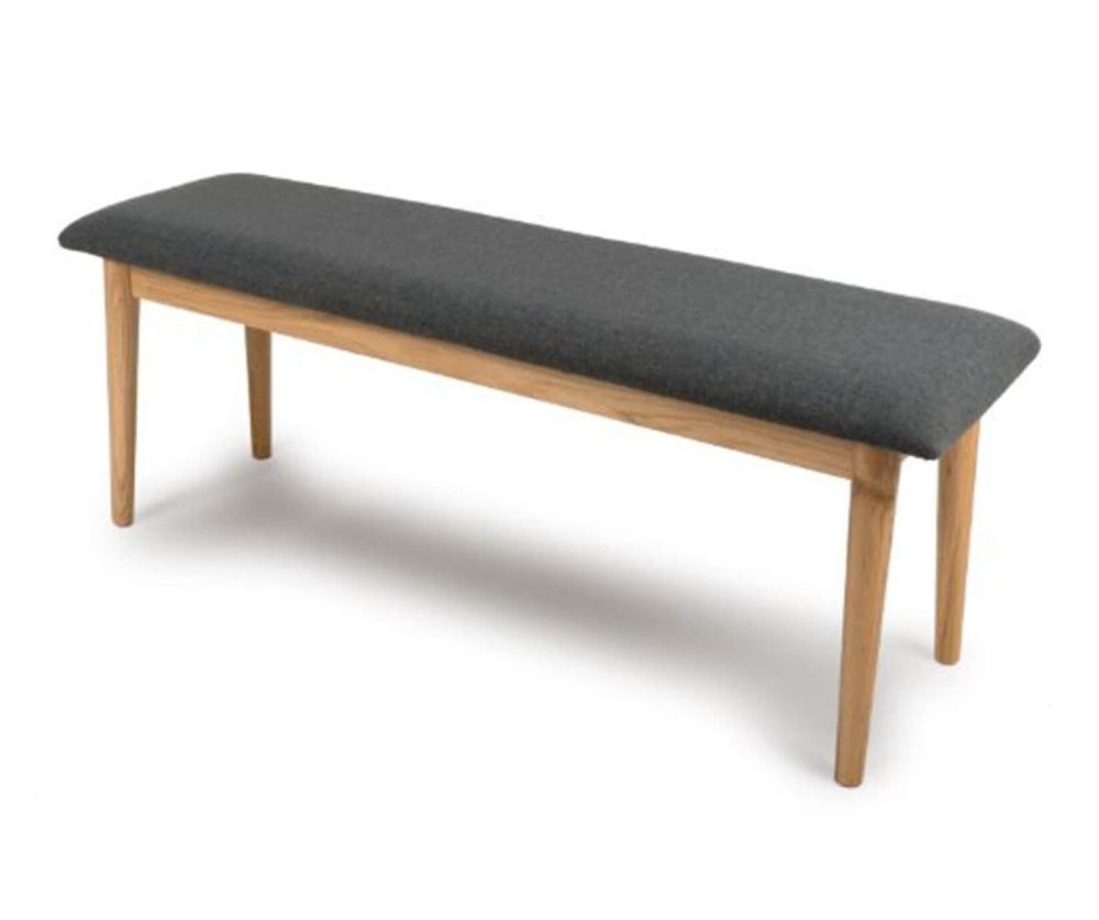 Furniture Link Jenson Light Oak 160cm Rectangular Dining Table with 4 Chair & 160cm Bench