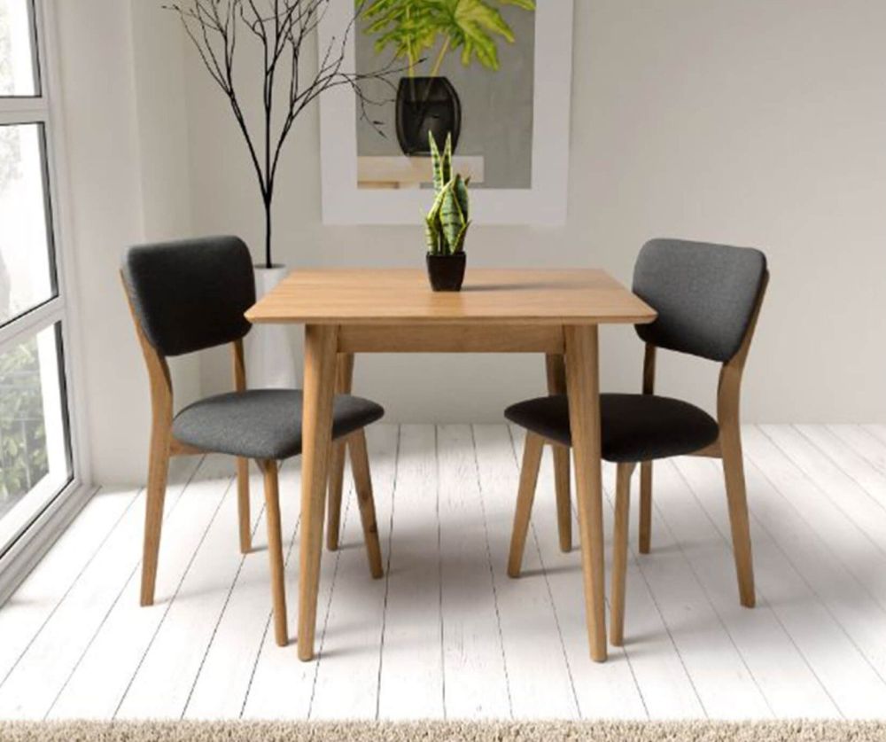 Furniture Link Jenson Light Oak Dining Chair in Pair