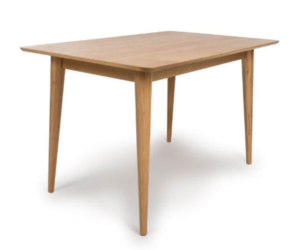 Furniture Link Jenson Light Oak 120cm Rectangular Dining Table with 2 Chair & Bench