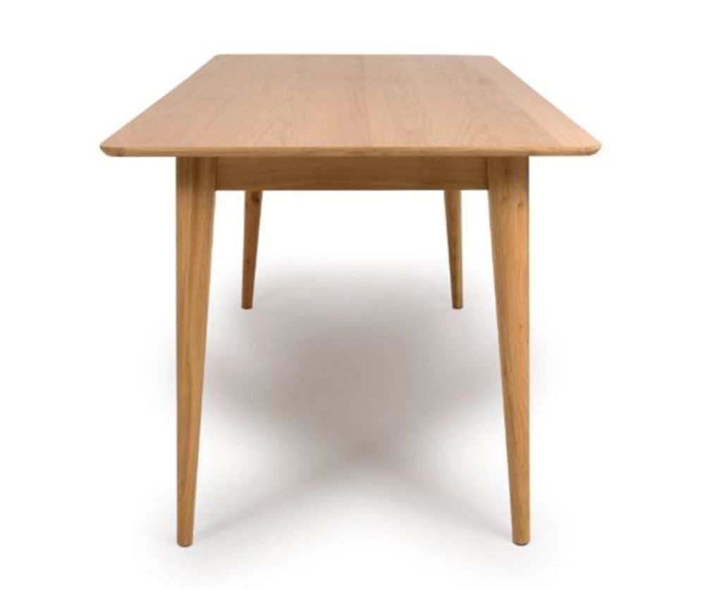 Furniture Link Jenson Light Oak 160cm Rectangular Dining Table Only