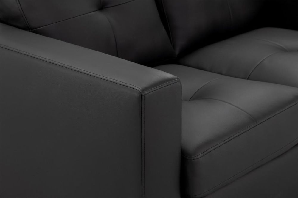 Aylin Black Leather Armchair