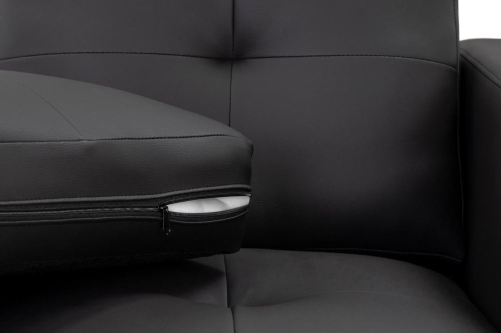 Aylin Black Leather Armchair