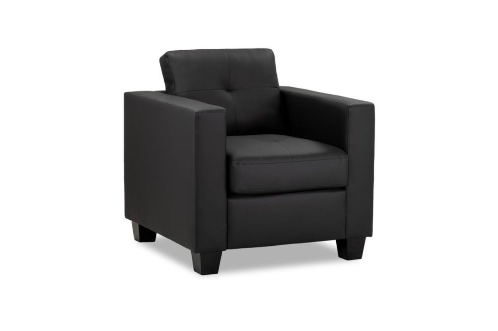 Aylin Black Leather Armchair