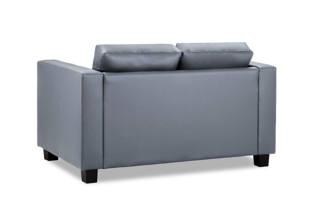 Aylin Grey Leather 2 Seater Sofa
