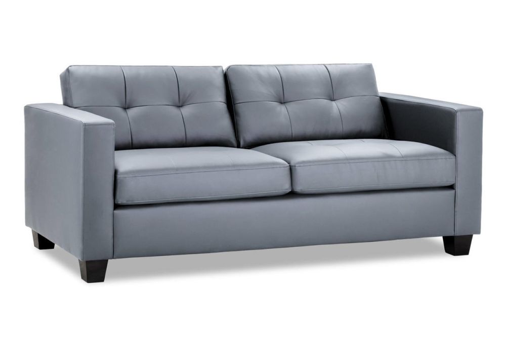 Aylin Grey Leather 3 Seater Sofa
