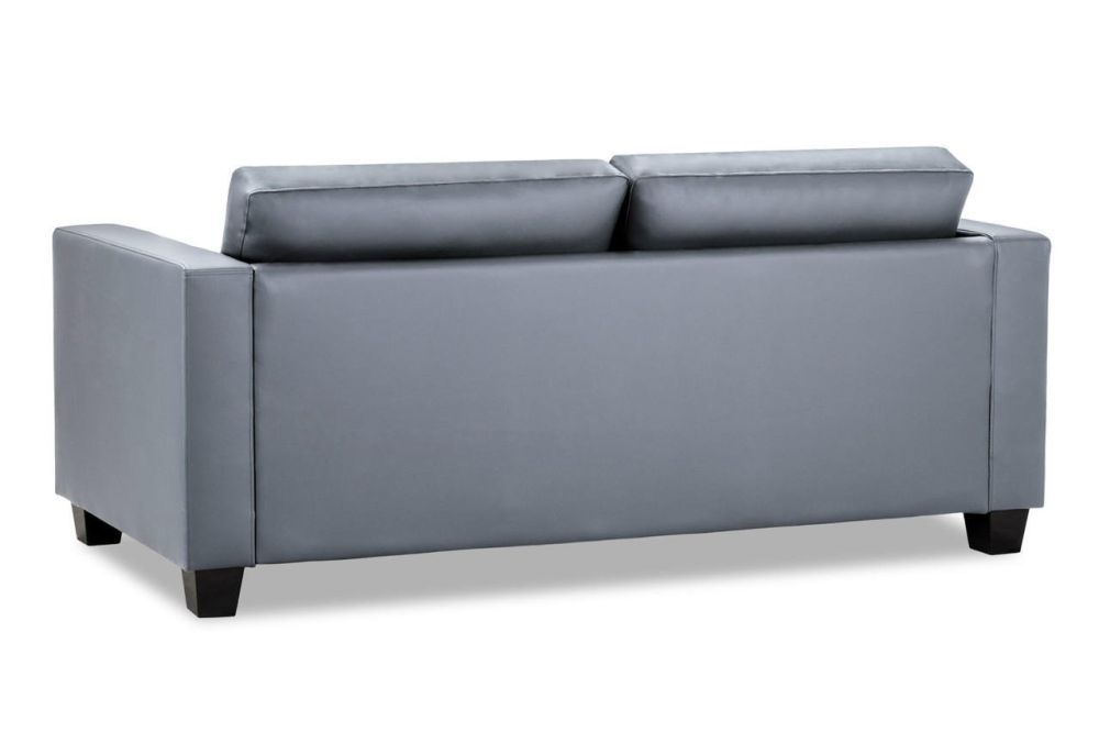 Aylin Grey Leather 3 Seater Sofa