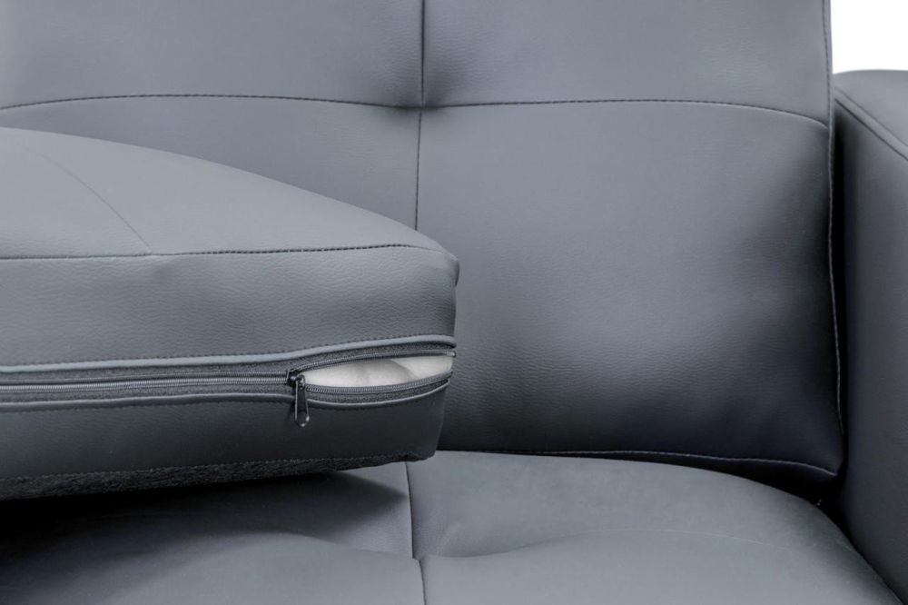 Aylin Grey Leather 3+2 Sofa Set 