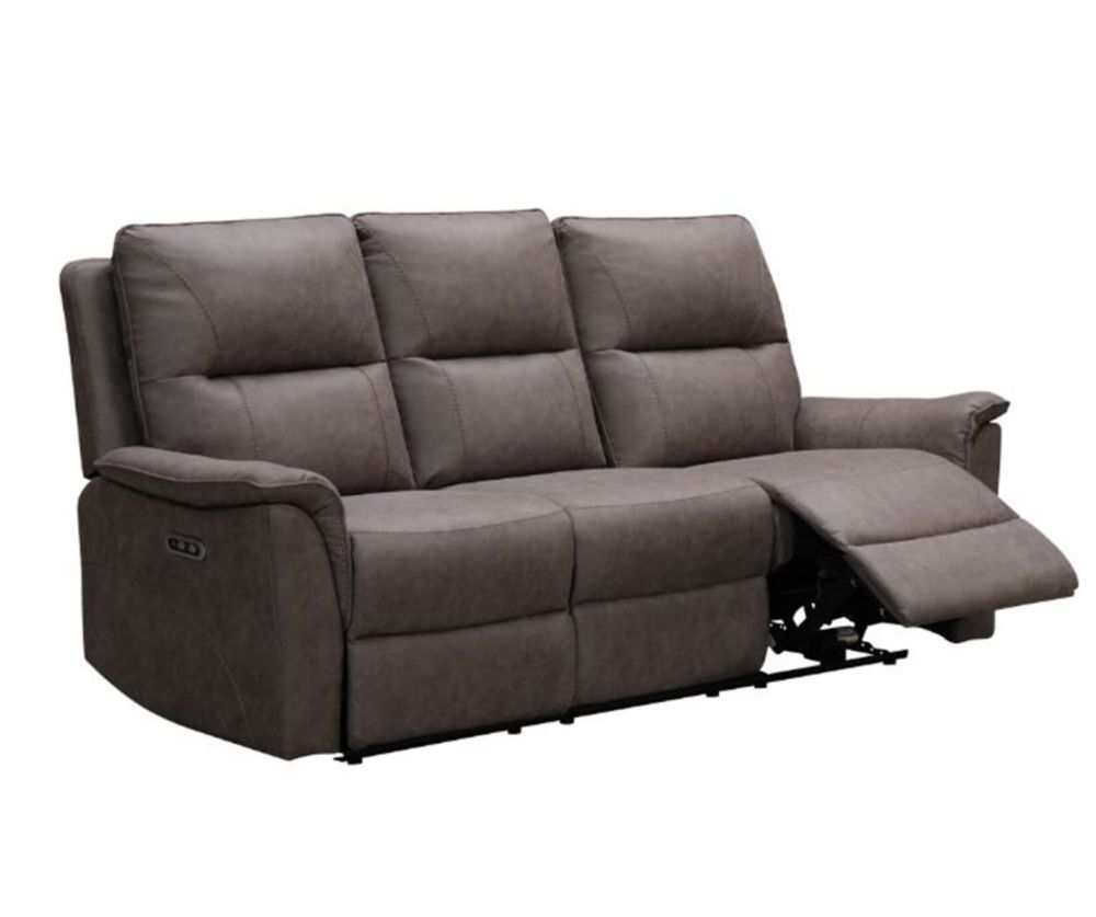 Furniture Link Kansas Truffle Fabric Power Recliner 3+2+1 Sofa Set