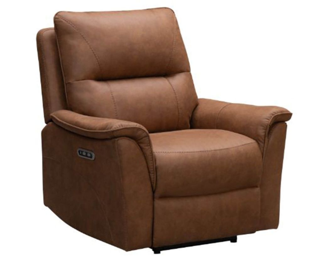 Furniture Link Kansas Tan Fabric Power Recliner Armchair