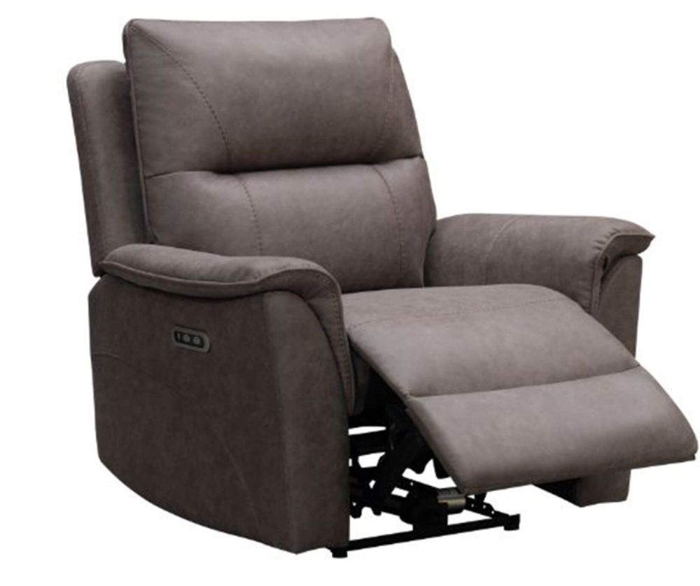 Furniture Link Kansas Truffle Fabric Recliner Armchair
