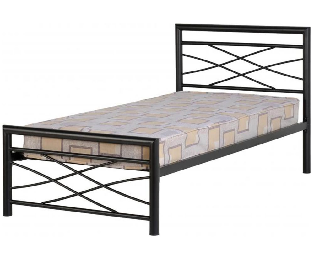 Seconique Kelly Black Low Foot End Metal Bed