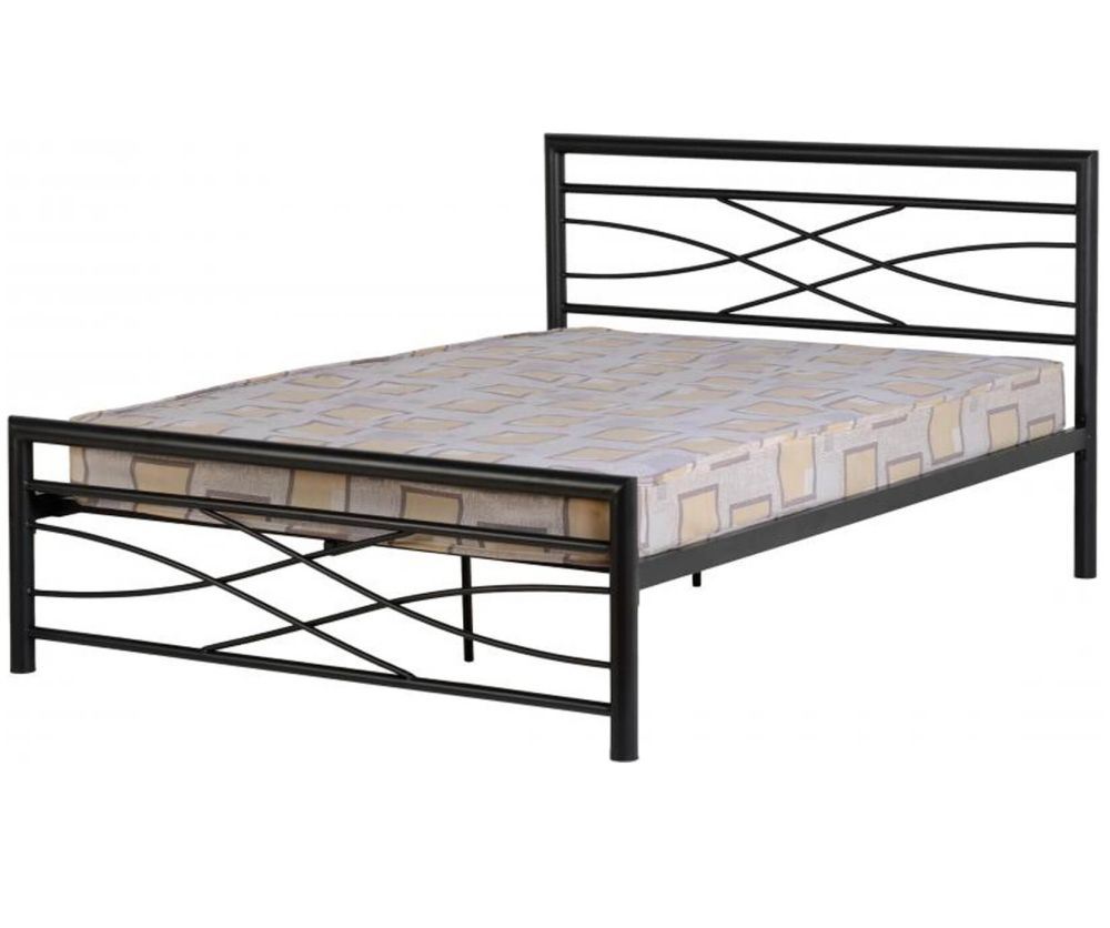 Seconique Kelly Black Low Foot End Metal Bed