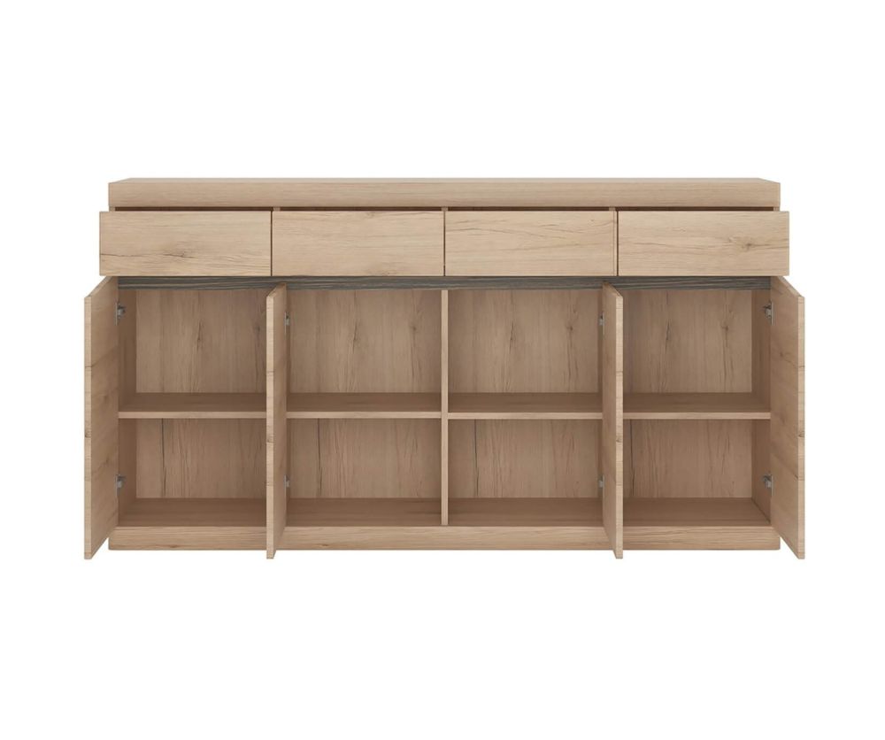 FTG Kensington Wide 4 Door 4 Drawer Sideboard