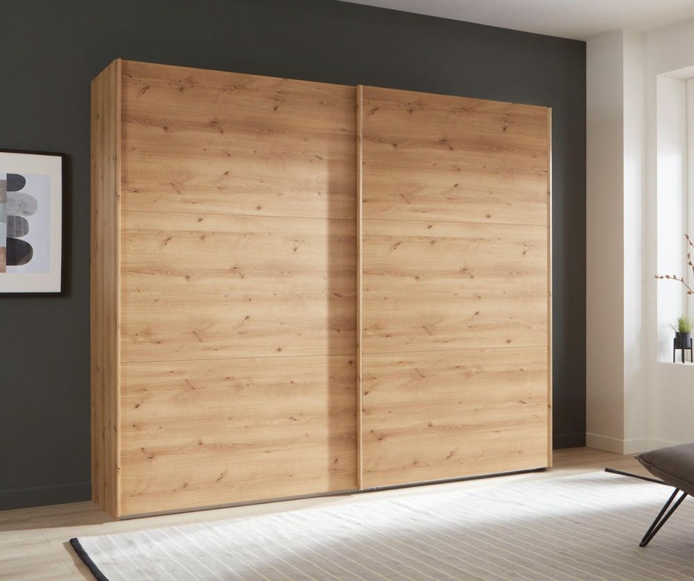 Wiemann Korfu Bianco Oak 2 Door Sliding Wardrobe - H236cm