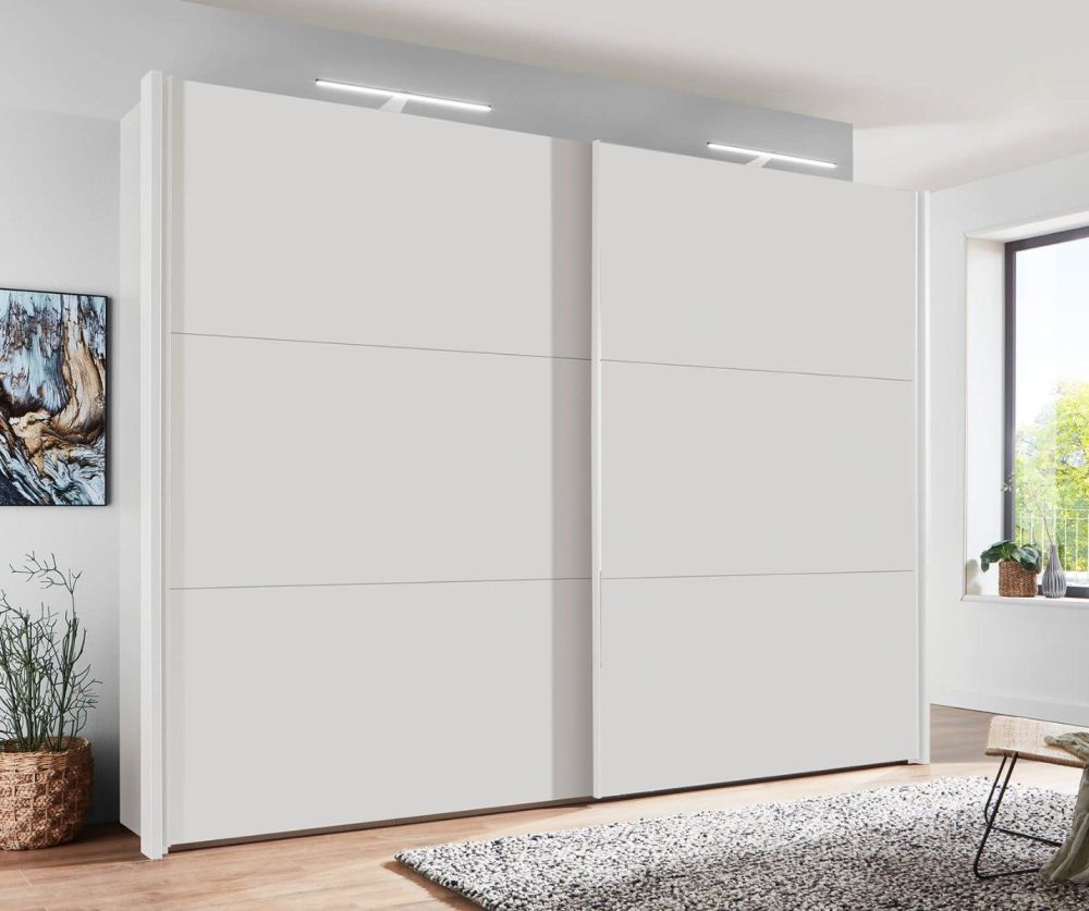 Wiemann Korfu White 2 Door Sliding Wardrobe - H217cm