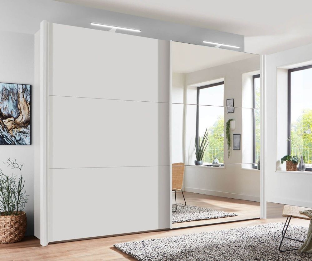 Wiemann Korfu White 2 Door Sliding Wardrobe - H217cm
