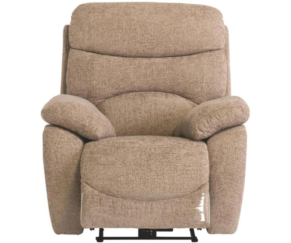 World Furniture Layla Sand Chanel Fabric Electric Recliner Chair