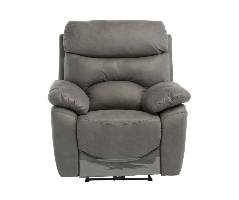 World Furniture Layla Grey Soft-touch Fabric Electric Recliner Chair