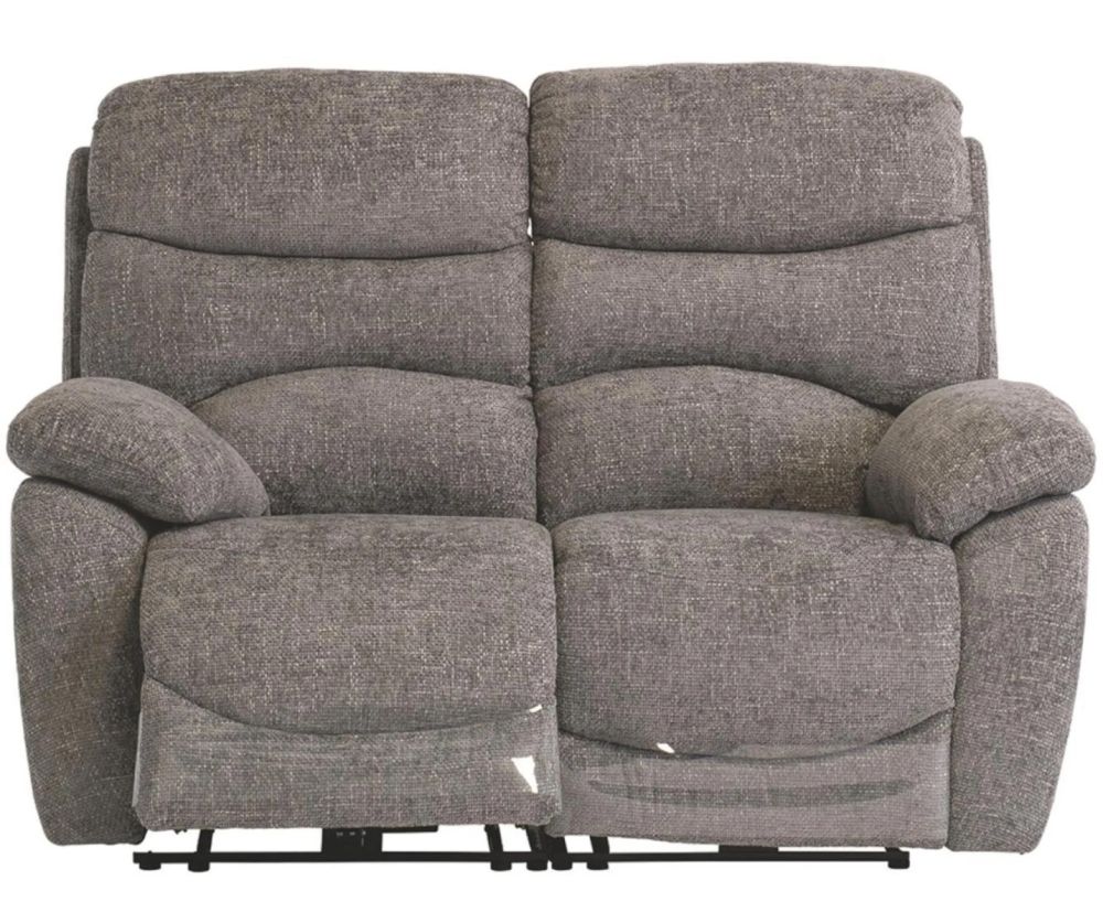 World Furniture Layla Ash Chanel Fabric Electric Recliner 2 Seater Sofa